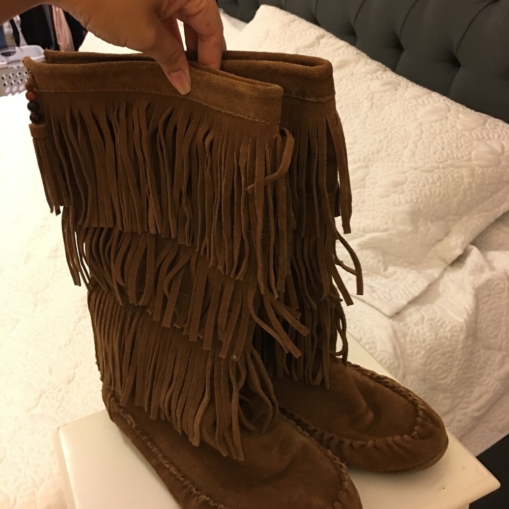 Steve Madden fringe boots